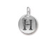 TierraCast Antiqued Silver Plated H Letter Charm (Each)