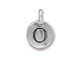 TierraCast Antiqued Silver Plated O Letter Charm (Each)