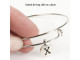 Steel Wire Adjustable Bracelet with Double Loop - Antiqued Brass Plated (Each)