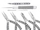 Beading Tool Set, Zebra Stripe (set)