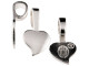 Aanraku Silver Plated Jewelry Bail, Cast, Extra Large Heart (pack)