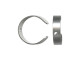 White Plated Ear Cuff, 3mm, Plain (12 Pieces)