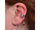 Silver Plated Ear Cuff, 6mm, Plain (12 Pieces)