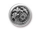 TierraCast Czech Flower Button - Antiqued Silver Plated (Each)