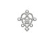 White Plated Filigree, Small, Heart (12 Pieces)