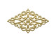 45x26mm Gold Plated Filigree, Diamond (12 Pieces)