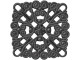 28mm Gunmetal Filigree, Square (12 Pieces)