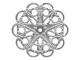 25mm White Plated Filigree, 25mm Round (12 Pieces)
