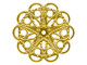 25mm Gold Plated Filigree, 25mm Round (12 Pieces)