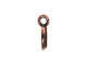 TierraCast Charm, Stepped Bezel Setting w Bail Loop - Antiqued Copper Plated (Each)