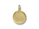 TierraCast Charm, Stepped Bezel Setting w Bail Loop - Gold Plated (Each)