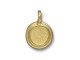 TierraCast Charm, Stepped Bezel Setting w Bail Loop - Gold Plated (Each)