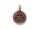 TierraCast Antiqued Copper Plated Paw Print Charm (Each)