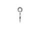 TierraCast Antiqued Silver Plated Paw Print Charm (Each)