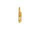 TierraCast Charm, Stepped Bezel Setting w In-Line Loop - Gold Plated (Each)