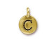 TierraCast Gold Plated C Letter Charm (Each)