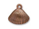 TierraCast Antiqued Copper Plate Pewter Shell Charm (Each)
