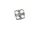 Sterling Silver Clover Jewelry Connector, 4 Loop (each)