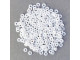 Czech Glass Bead, O, 3.8x1mm - Chalk White (Tube)