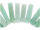 Green Aventurine Gemstone Bead, Tip Drilled Irregular Graduated Rectangles (strand)
