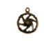 1-Loop Bezel Setting for 12mm 1122 Rivoli Stone - Antiqued Brass Plated (Each)