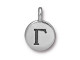TierraCast Antiqued Silver Plated Greek Letter Gamma Charm (each)