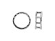 Sterling Silver 14mm Round Frame Link (Each)