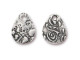 TierraCast Antiqued Pewter Plated Flora Small Teardrop Charm (Each)