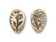 TierraCast Antiqued Brass Plated Britannia Pewter Flora Charm (Each)