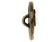 TierraCast Britannia Pewter Amor Round Button - Antiqued Brass Plated (Each)
