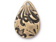 TierraCast Antiqued Brass Plated Flora Large Teardrop Charm (Each)