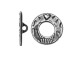 TierraCast Antiqued Pewter Plated Toggle Clasp, Flora (Each)