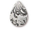 TierraCast Antiqued Pewter Plated Flora Large Teardrop Charm (Each)