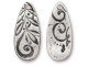 TierraCast Antiqued Pewter Plated Jardin Teardrop Charm (Each)