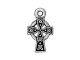 TierraCast Antiqued Silver Plated Small Celtic Cross Charm (Each)