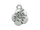 TierraCast Antiqued Silver Plated Hibiscus Charm (Each)
