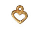 TierraCast Gold Plated Open Heart Charm (Each)