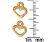 TierraCast Gold Plated Open Heart Charm (Each)