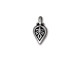 TierraCast Antiqued Silver Plated Palmette Charm (Each)