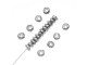 TierraCast 5mm Nugget Heishi Beads - Silver Plated (ten)