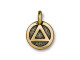 TierraCast Antiqued Gold Plated Recovery Charm (Each)