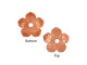 Copper Etched Flower Bead Cap, 10mm (Each)