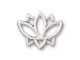 TierraCast Large Open Lotus Charm - Antiqued Silver Plated (Each)