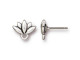 TierraCast Post Earring w Lotus Pattern and Loop - Antiqued Silver Plated (pair)
