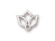 TierraCast Small Open Lotus Charm - Antiqued Silver Plated (Each)