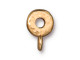 TierraCast Hammered Spacer Bead with Loop - Gold Plated (Each)