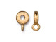 TierraCast Hammered Spacer Bead with Loop - Gold Plated (Each)