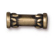 TierraCast Lotus Tube Bead - Antiqued Brass Plated (Each)