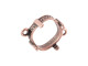 Pendant Bezel Setting for 12mm Cushion Stone, 2 Corner Loops, Antiqued Copper Plate (Each)