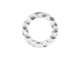 Sterling Silver Hammered Round Jewelry Link, 15mm (Each)